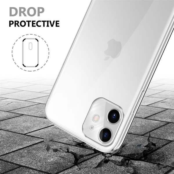 Deksel til iPhone 11 360° helkroppsbeskyttelse Silikondeksel foran og bak, allroundbeskyttelse med skjermbeskyttelse