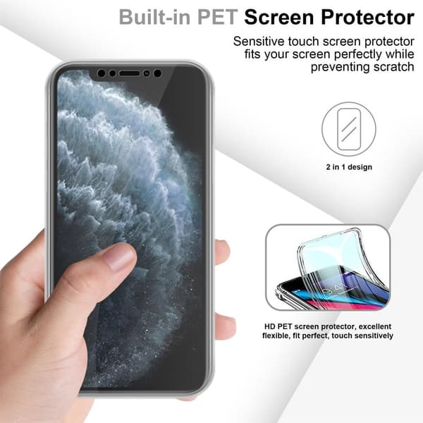 iPhone 11 PRO MAX Suojakuori Suojakotelo 360° ympäryssuojaus näytönsuojuksen kanssa