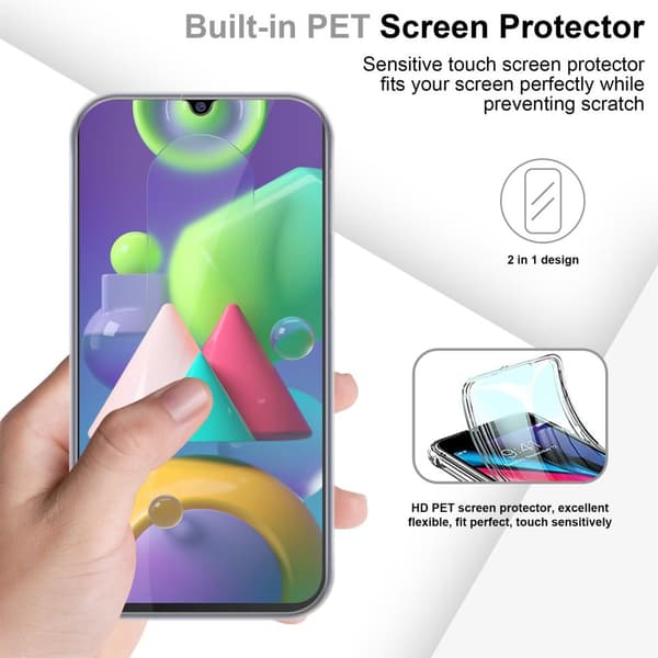 Samsung Galaxy M21 / M30s Suojakuori Suojakotelo 360° ympäryssuojaus näytönsuojuksen kanssa