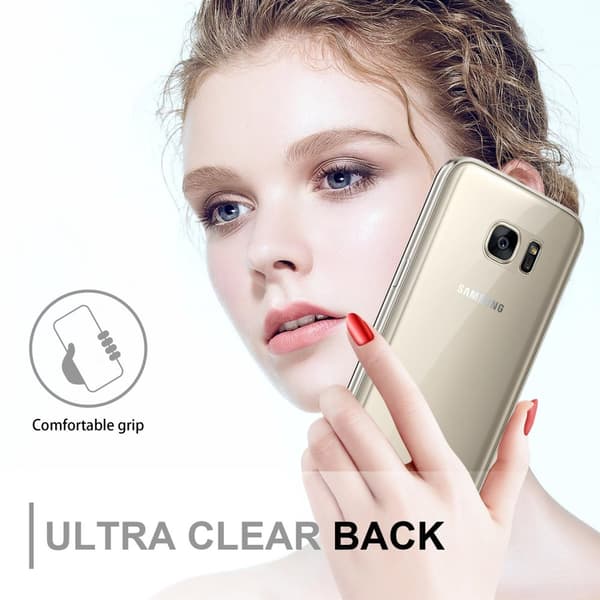 Deksel til Samsung Galaxy S7 360° helkroppsbeskyttelse Silikondeksel foran og bak, allroundbeskyttelse med skjermbeskyttelse