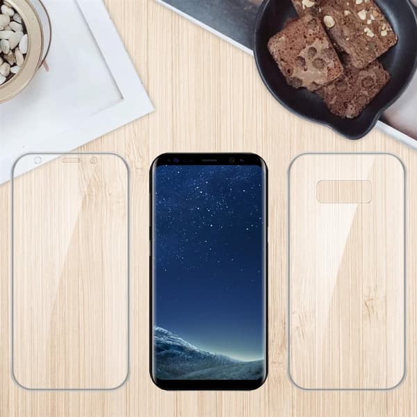 Deksel til Samsung Galaxy S8 360° helkroppsbeskyttelse Silikondeksel foran og bak, allroundbeskyttelse med skjermbeskyttelse