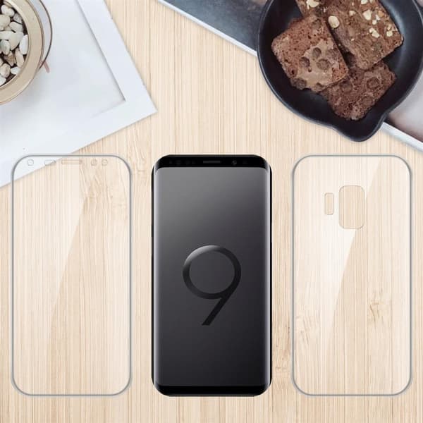 Deksel til Samsung Galaxy S9 360° helkroppsbeskyttelse Silikondeksel foran og bak, allroundbeskyttelse med skjermbeskyttelse