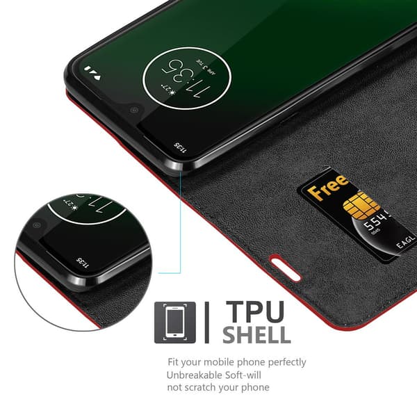 Motorola MOTO G7 / G7 PLUS Fodral Skal Plånboksfodral Case med magnetisk stängning, ståfunktion och kortficka