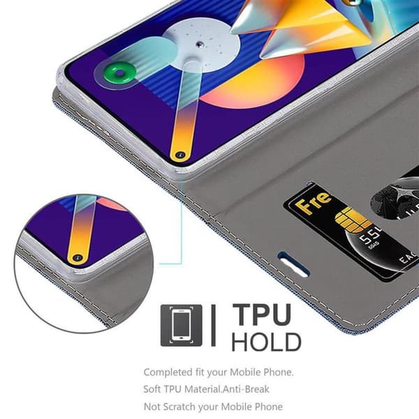 Deksel til Samsung Galaxy A11 / M11 Lommebokdeksel med magnetisk lukking, stativfunksjon og kortlomme