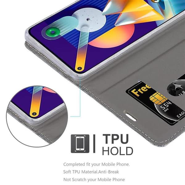 Deksel til Samsung Galaxy A11 / M11 Lommebokdeksel med magnetisk lukking, stativfunksjon og kortlomme