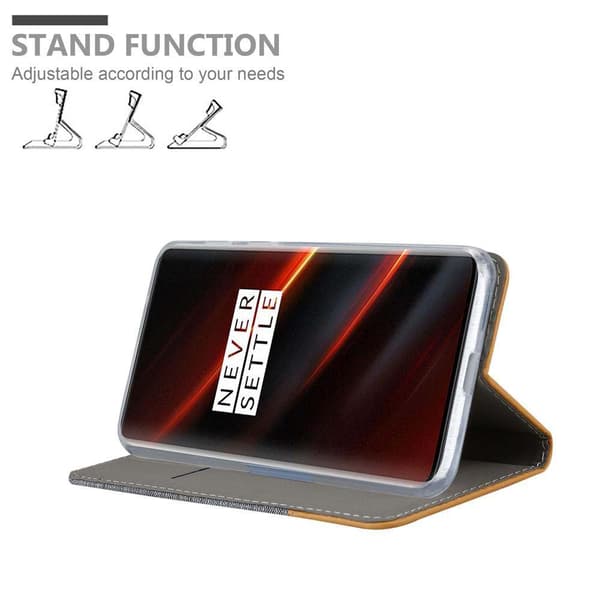 OnePlus 7T PRO Skal Plånboksfodral med magnetisk stängning, ståfunktion och kortficka