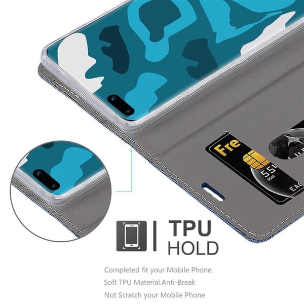 Huawei P40 PRO / P40 PRO+ Skal Plånboksfodral med magnetisk stängning, ståfunktion och kortficka