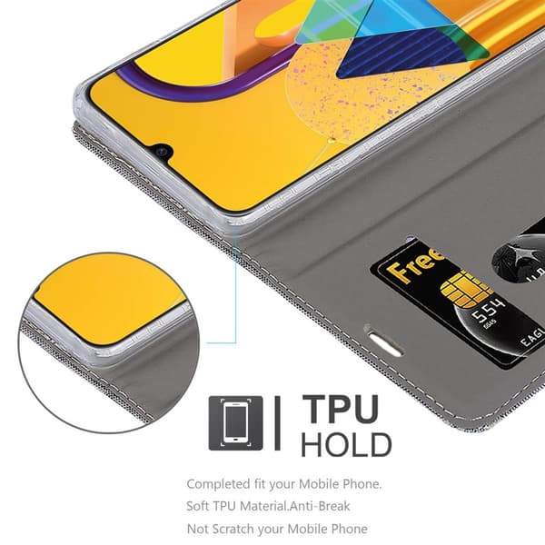 Samsung Galaxy M21 / M30s Suojakotelo Suojakuori Lompakkokotelo Matkapuhelinkotelo jossa magneettisuljenta, jalusta-toiminto ja korttitasku