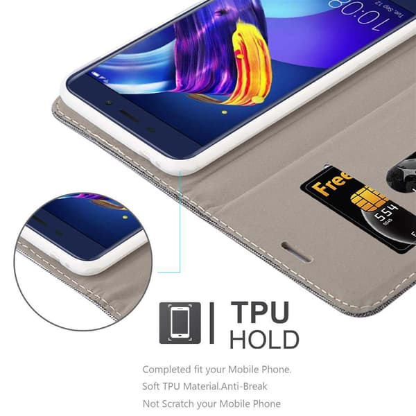 Honor 6C PRO Suojakotelo Suojakuori Lompakkokotelo Matkapuhelinkotelo jossa magneettisuljenta, jalusta-toiminto ja korttitasku