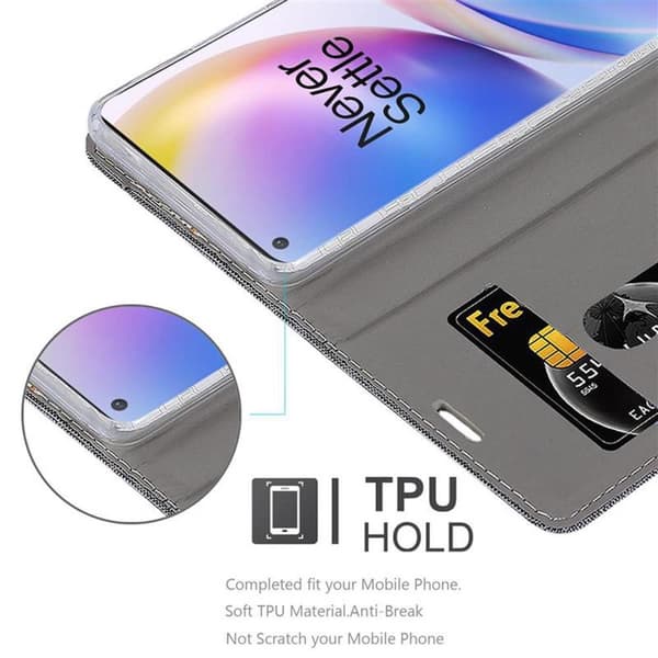 OnePlus 8 PRO Suojakotelo Suojakuori Lompakkokotelo Matkapuhelinkotelo jossa magneettisuljenta, jalusta-toiminto ja korttitasku