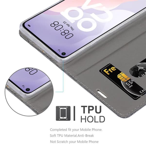 Deksel til Huawei NOVA 7 SE Lommebokdeksel med magnetisk lukking, stativfunksjon og kortlomme
