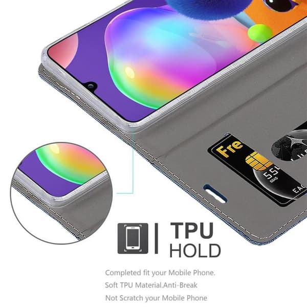 Deksel til Samsung Galaxy A31 Lommebokdeksel med magnetisk lukking, stativfunksjon og kortlomme