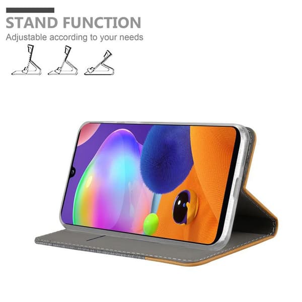 Deksel til Samsung Galaxy A31 Lommebokdeksel med magnetisk lukking, stativfunksjon og kortlomme