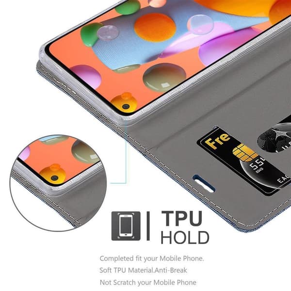 Deksel til Samsung Galaxy A11 / M11 Lommebokdeksel med magnetisk lukking, stativfunksjon og kortlomme
