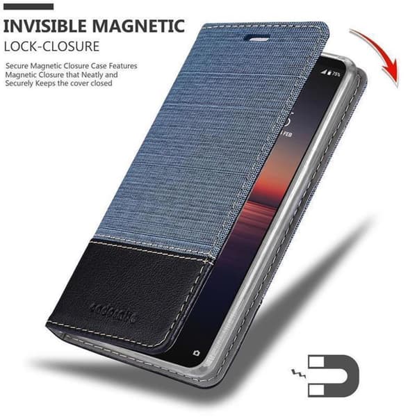 Deksel til Sony Xperia 1 II Lommebokdeksel med magnetisk lukking, stativfunksjon og kortlomme