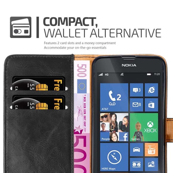 Nokia Lumia 520 / 521 Plånboksfodral Skal Mobilskyddmed magnetisk stängning, ståfunktion och kortficka