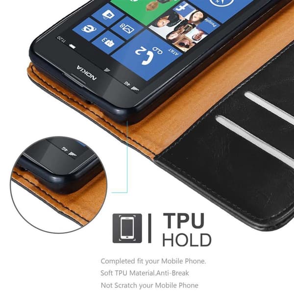 Nokia Lumia 520 / 521 Plånboksfodral Skal Mobilskyddmed magnetisk stängning, ståfunktion och kortficka