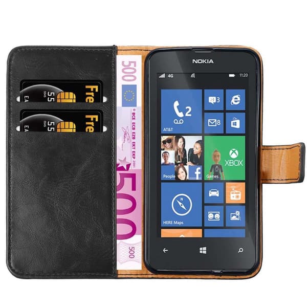 Nokia Lumia 520 / 521 Plånboksfodral Skal Mobilskyddmed magnetisk stängning, ståfunktion och kortficka