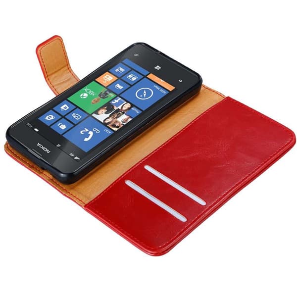 Nokia Lumia 520 / 521 Suojakotelo Suojakuori Lompakkokotelo Matkapuhelinkotelo jossa magneettisuljenta, jalusta-toiminto ja korttitasku