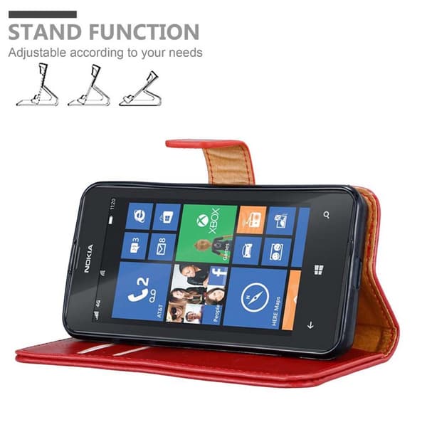 Nokia Lumia 520 / 521 Plånboksfodral Skal Mobilskyddmed magnetisk stängning, ståfunktion och kortficka