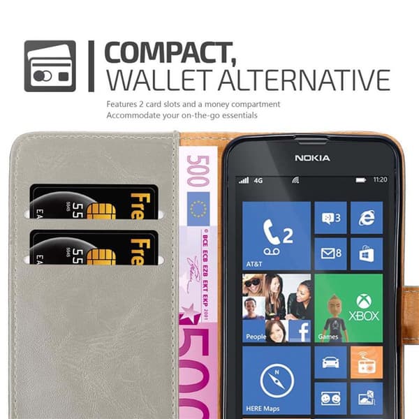Nokia Lumia 520 / 521 Plånboksfodral Skal Mobilskyddmed magnetisk stängning, ståfunktion och kortficka