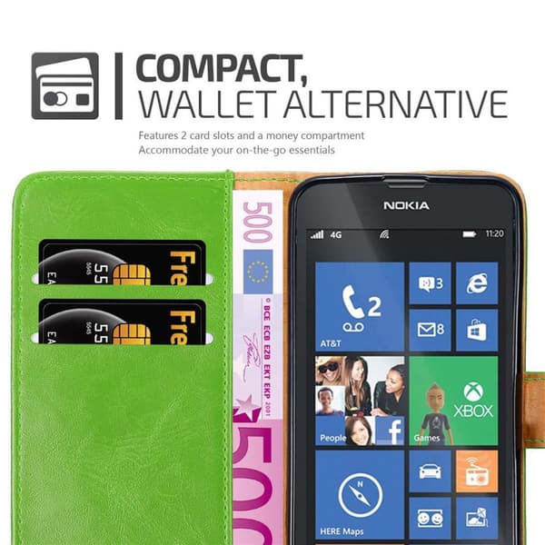 Nokia Lumia 520 / 521 Plånboksfodral Skal Mobilskyddmed magnetisk stängning, ståfunktion och kortficka
