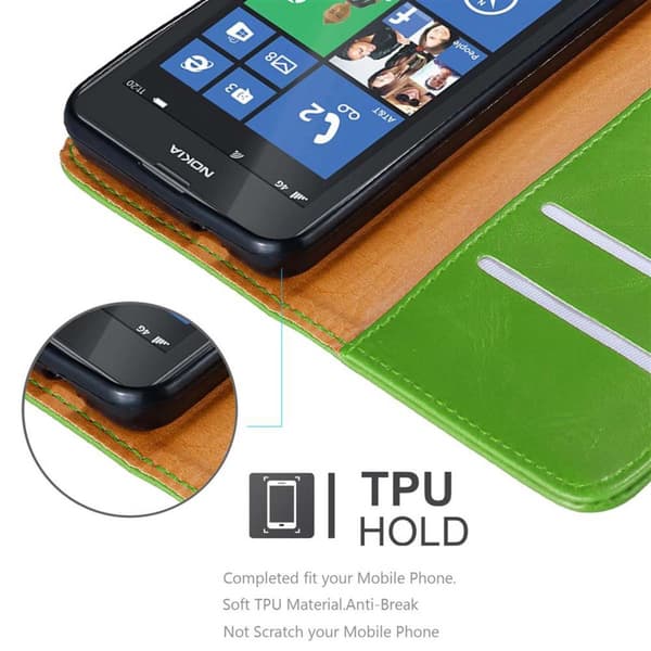 Nokia Lumia 520 / 521 Plånboksfodral Skal Mobilskyddmed magnetisk stängning, ståfunktion och kortficka