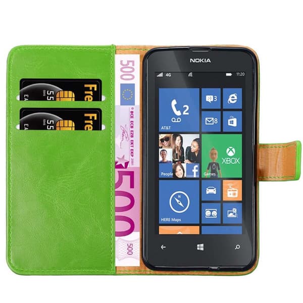 Nokia Lumia 520 / 521 Plånboksfodral Skal Mobilskyddmed magnetisk stängning, ståfunktion och kortficka