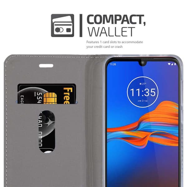 Motorola MOTO E6 PLUS Suojakotelo Suojakuori Lompakkokotelo Matkapuhelinkotelo jossa magneettisuljenta, jalusta-toiminto ja korttitasku