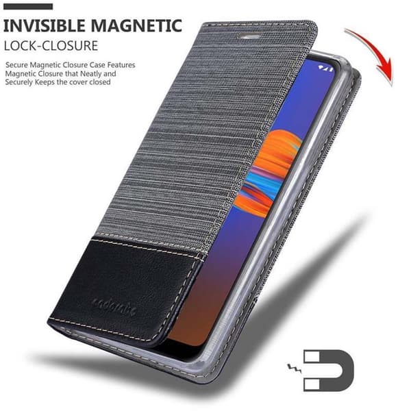 Motorola MOTO E6 PLUS Suojakotelo Suojakuori Lompakkokotelo Matkapuhelinkotelo jossa magneettisuljenta, jalusta-toiminto ja korttitasku
