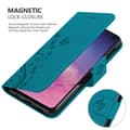 Pikkukuva 4 / 8: Samsung Galaxy S10e Suojakotelo Suojakuori Lompakkokotelo Matkapuhelinkotelo Kukat jossa on magneettisuljenta, jalusta-toiminto ja korttipaikat
