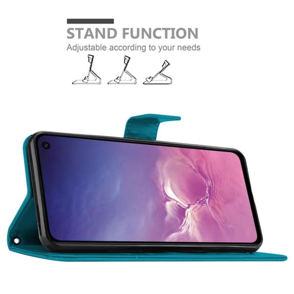 Deksel til Samsung Galaxy S10e Lommebokdeksel i blomster design med magnetisk lukking, stativfunksjon og kortplasser