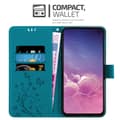 Miniatyrbilde 2 av 8: Deksel til Samsung Galaxy S10e Lommebokdeksel i blomster design med magnetisk lukking, stativfunksjon og kortplasser