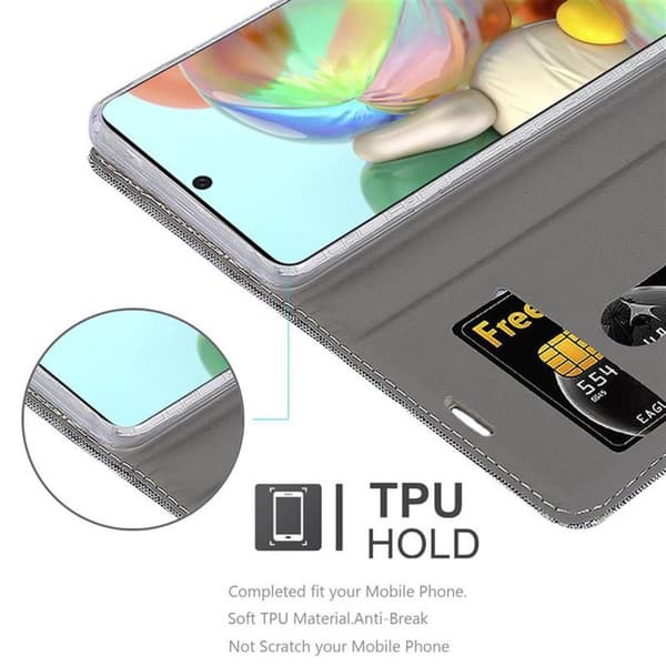 Samsung Galaxy A71 5G Suojakotelo Suojakuori Lompakkokotelo Matkapuhelinkotelo jossa magneettisuljenta, jalusta-toiminto ja korttitasku