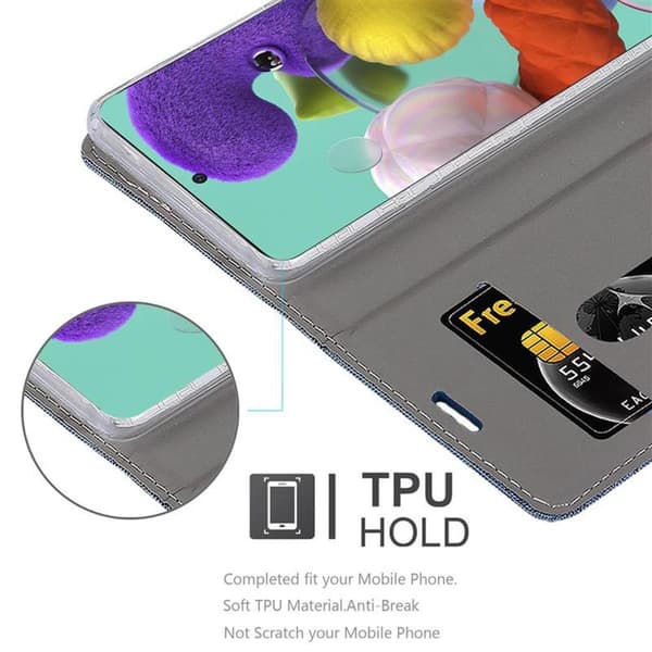 Samsung Galaxy A51 5G Skal Plånboksfodral med magnetisk stängning, ståfunktion och kortficka