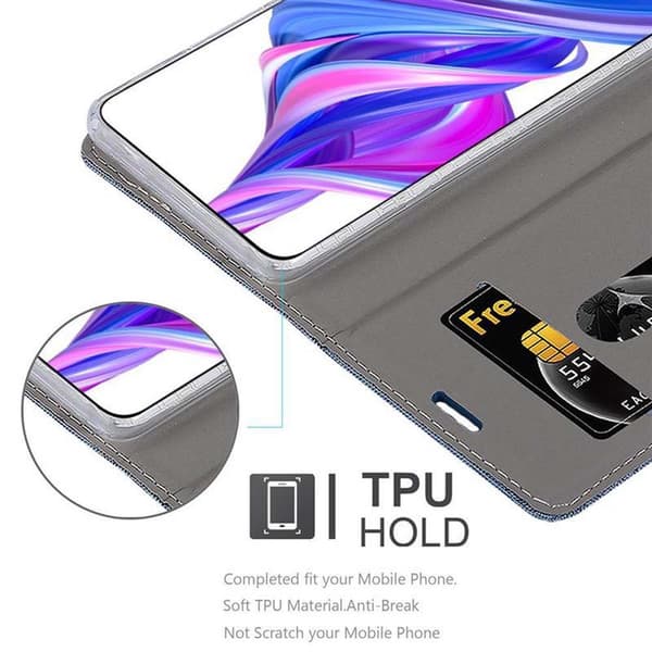 Honor 9X PRO Suojakotelo Suojakuori Lompakkokotelo Matkapuhelinkotelo jossa magneettisuljenta, jalusta-toiminto ja korttitasku