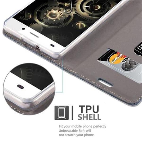 Huawei P8 LITE 2015 Suojakotelo Suojakuori Lompakkokotelo Matkapuhelinkotelo jossa magneettisuljenta, jalusta-toiminto ja korttitasku