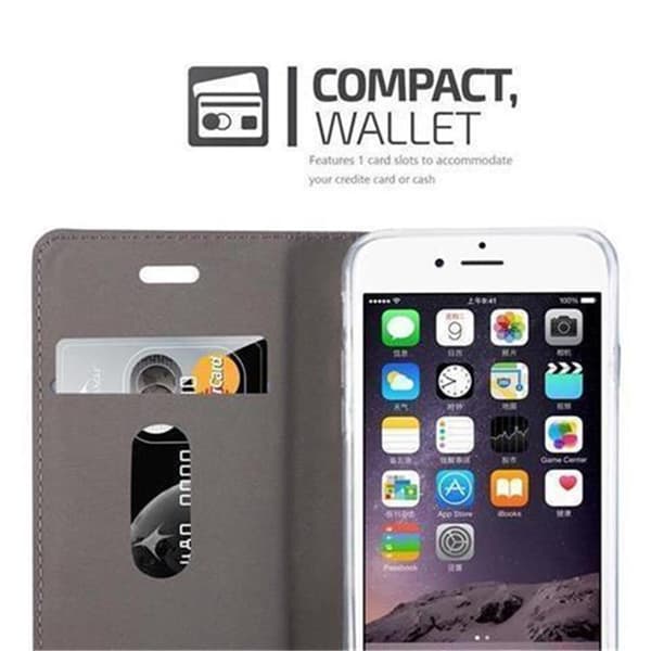 iPhone 6 / 6S Suojakotelo Suojakuori Lompakkokotelo Matkapuhelinkotelo jossa magneettisuljenta, jalusta-toiminto ja korttitasku