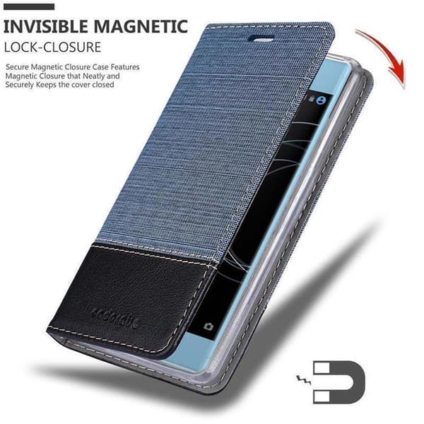 Deksel til Sony Xperia XA1 PLUS Lommebokdeksel med magnetisk lukking, stativfunksjon og kortlomme
