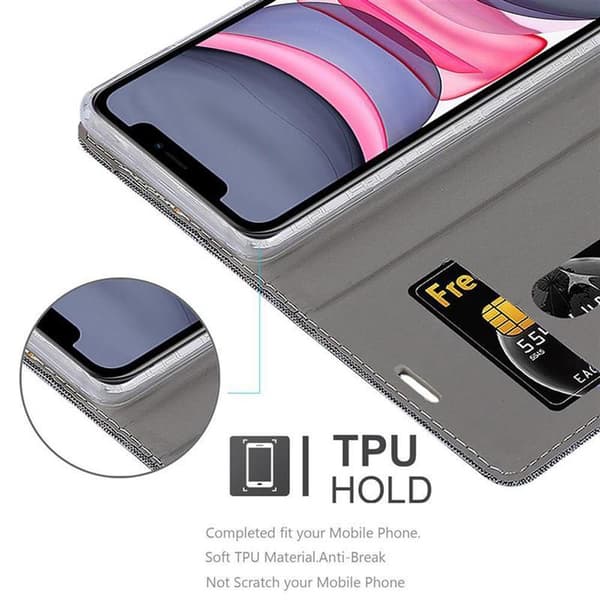 Deksel til iPhone 11 Lommebokdeksel med magnetisk lukking, stativfunksjon og kortlomme