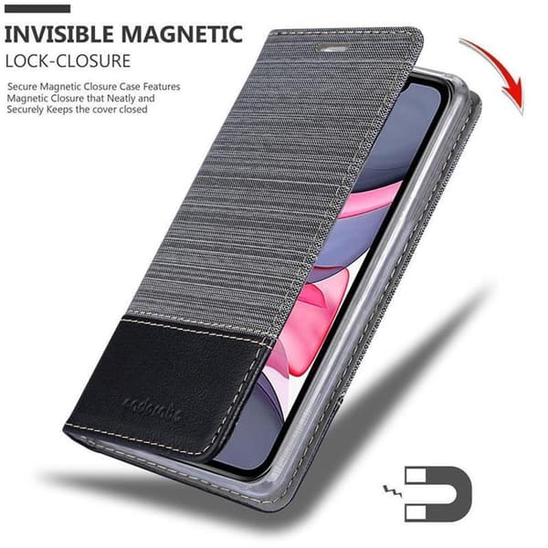 Deksel til iPhone 11 Lommebokdeksel med magnetisk lukking, stativfunksjon og kortlomme