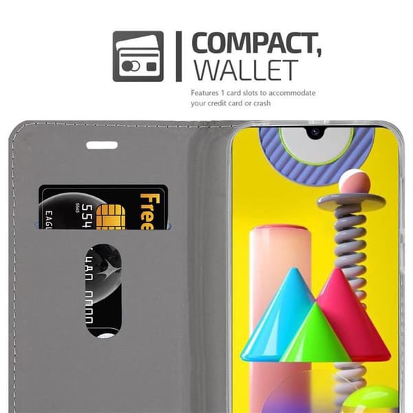 Samsung Galaxy M31 Skal Plånboksfodral med magnetisk stängning, ståfunktion och kortficka