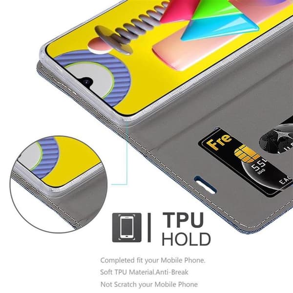 Samsung Galaxy M31 Skal Plånboksfodral med magnetisk stängning, ståfunktion och kortficka