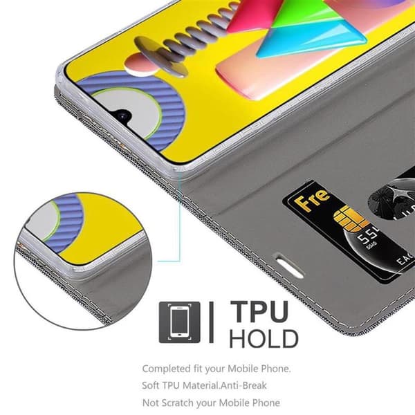 Samsung Galaxy M31 Skal Plånboksfodral med magnetisk stängning, ståfunktion och kortficka
