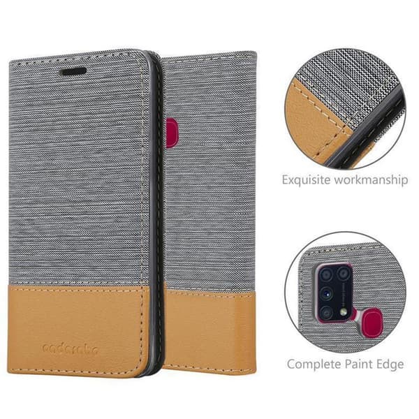 Samsung Galaxy M31 Skal Plånboksfodral med magnetisk stängning, ståfunktion och kortficka