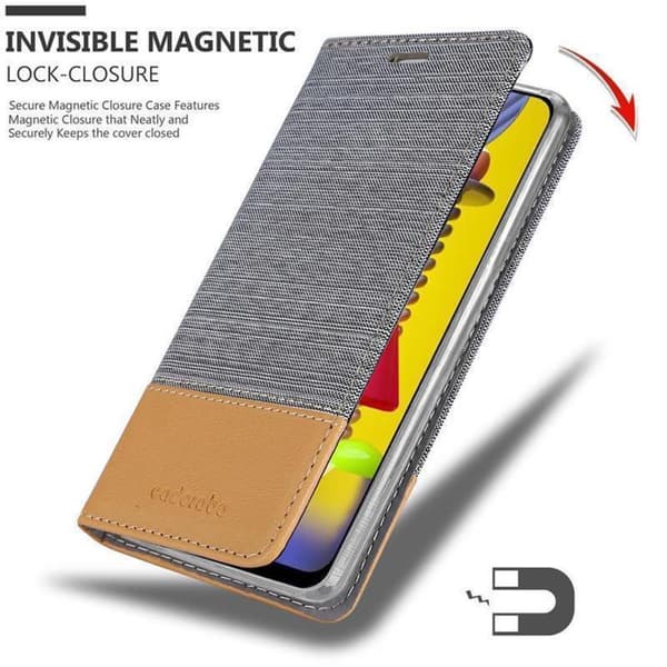 Samsung Galaxy M31 Skal Plånboksfodral med magnetisk stängning, ståfunktion och kortficka