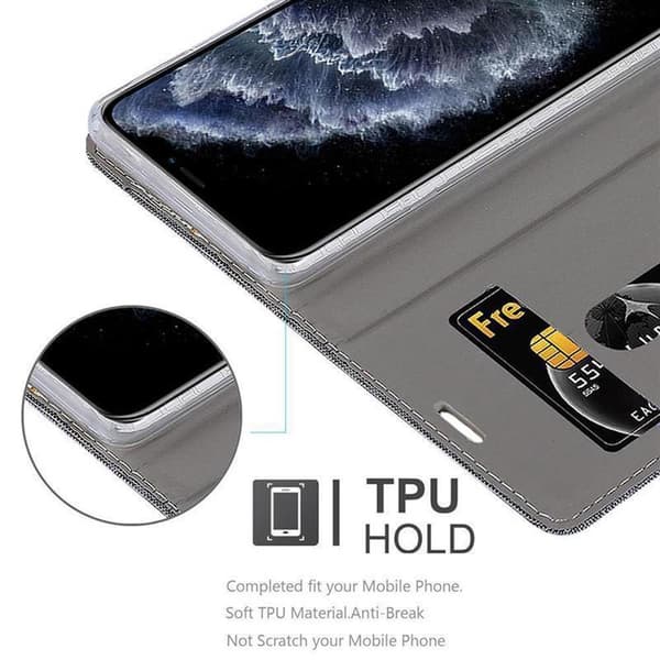 Deksel til iPhone 11 PRO MAX Lommebokdeksel med magnetisk lukking, stativfunksjon og kortlomme