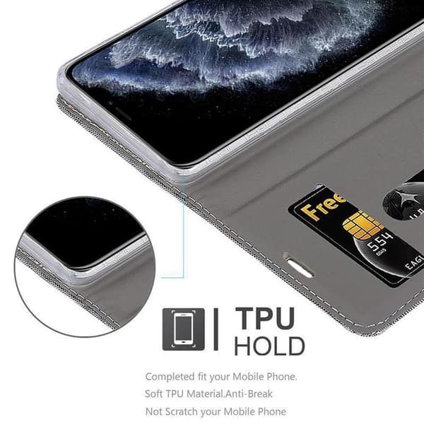 iPhone 11 PRO MAX Suojakotelo Suojakuori Lompakkokotelo Matkapuhelinkotelo jossa magneettisuljenta, jalusta-toiminto ja korttitasku