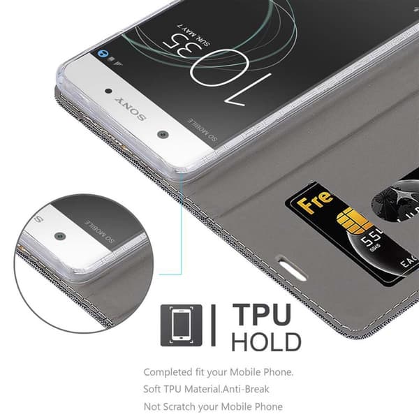 Sony Xperia XA1 Skal Plånboksfodral med magnetisk stängning, ståfunktion och kortficka
