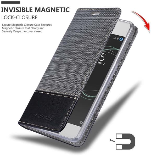 Sony Xperia XA1 Skal Plånboksfodral med magnetisk stängning, ståfunktion och kortficka